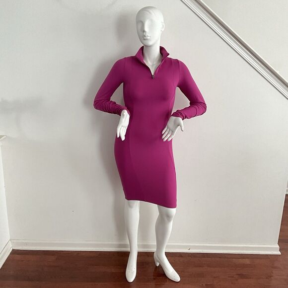Vitality Balance Fuchsia Tati Long Sleeve Dress 1/4 Zip Athletic Exercise L - Picture 6 of 14
